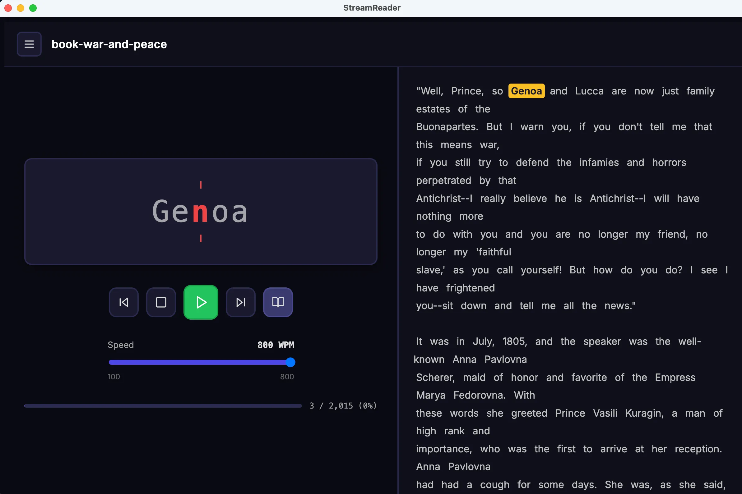 StreamReader screenshot